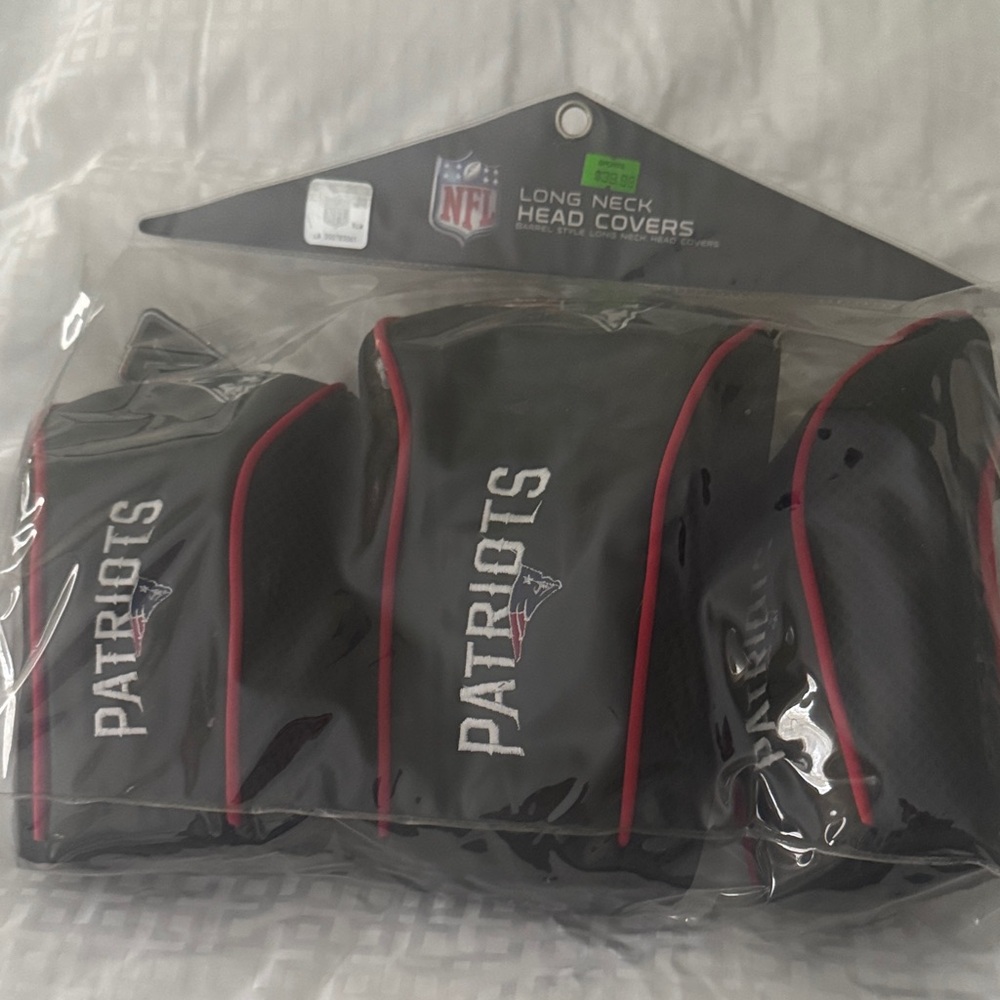 NFL Patriots Black and Red Head Covers